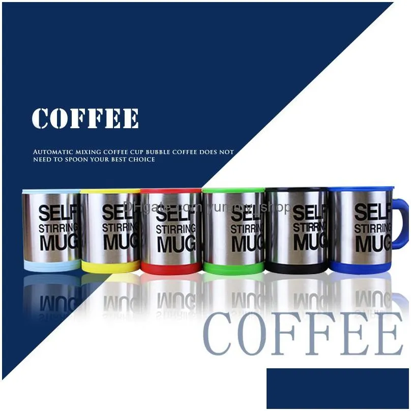 400ml automatic self stirring mug coffee milk mixing mug stainless steel thermal cup electric lazy double insulated smart cup 220423