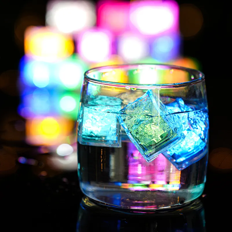 LED Ice Cubes Colorful Other Lights Luminous Glowing Induction Wedding Festival Christmas Bar KTV Toys