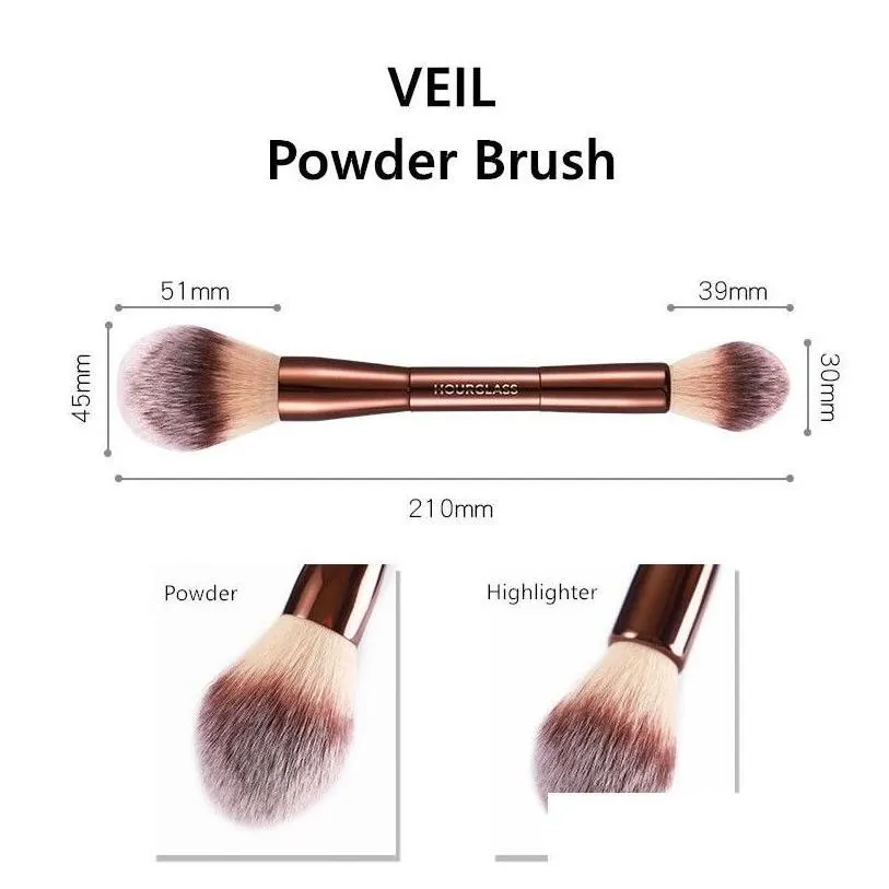 makeup brushes hourglass veil powder brush double-ended highlighter setting makeup drop delivery health beauty makeup makeup tools acc