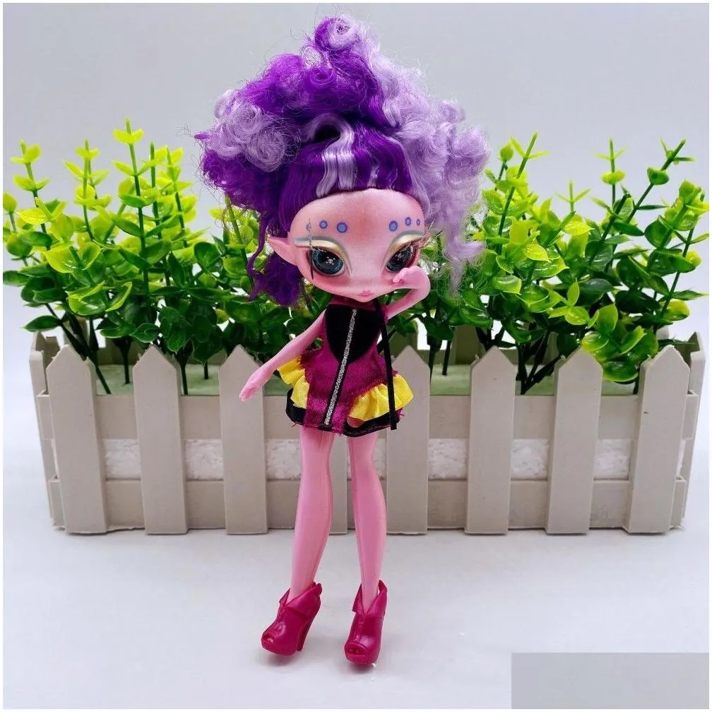 dolls 3pcs una poem monster for girl diy birthday gift 16cm novi star long hair doll toy with clothes 230613