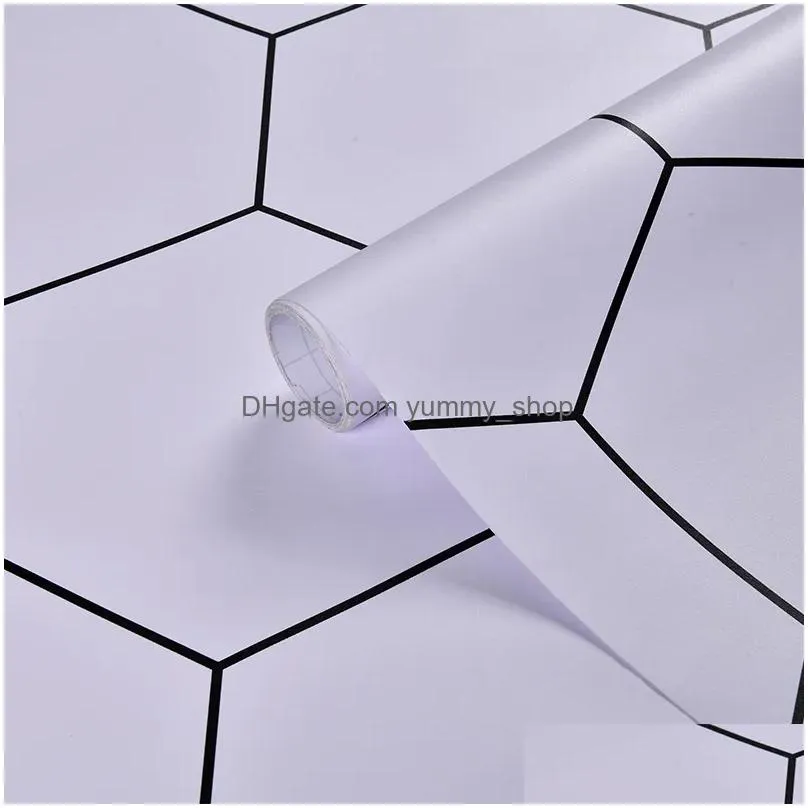 self adhesive mosaic thicken tile floor sticker kitchen bathroom vinyl wallpaper waterproof peel stick pvc panel 220421