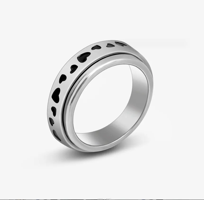  6mm stainless steel silver love ring men and women rose gold jewelry for lovers couple rings gift diamond