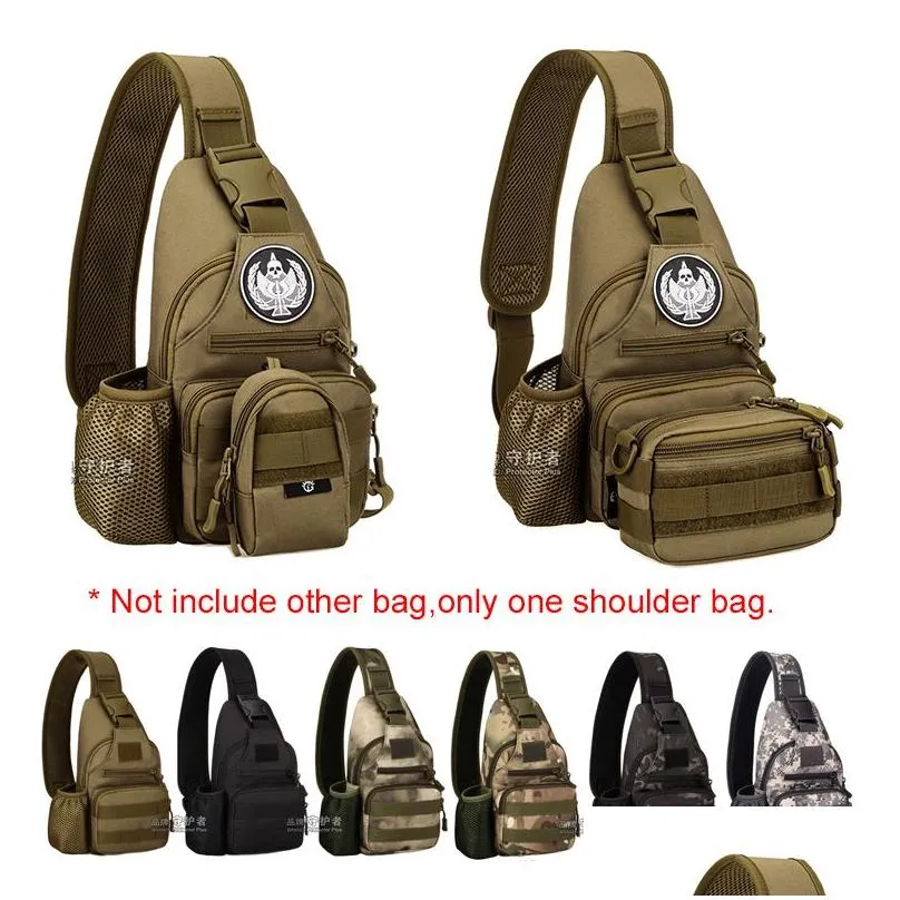 Outdoor Bags Tactical Shoder Bag For Men Molle Chest With Usb Waterproof Outdoor Sling Backpack Hunting Sport Climbing Drop Delivery S Dhg0F