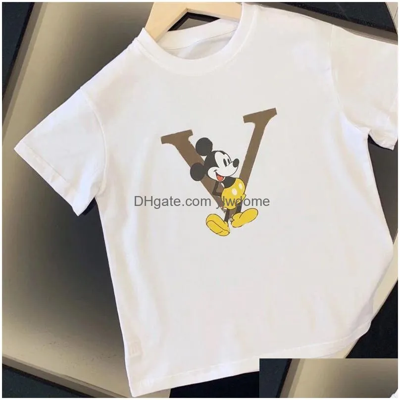 Clothing Sets Designer Baby Kids Clothes Sets Childrens Luxury Clothing Summer Short Sleeve Tops Boys Cartoon Girls Fashion Shirts Hig Dhypq