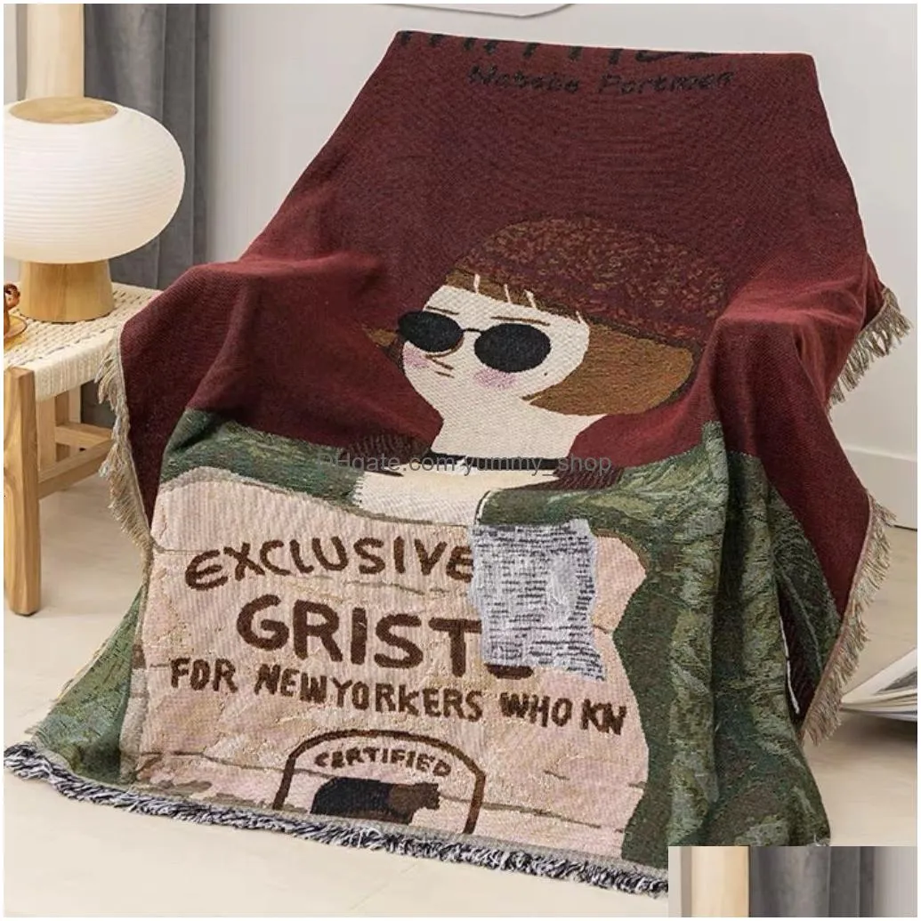 blankets textile city american style sofa cover leon the professional throw blanket home tassel decorate soft picnic camping mat