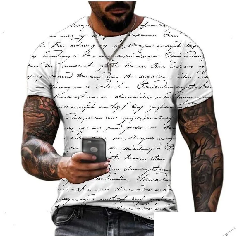 Men`S T-Shirts Y Designer Original Letter Print Shirt T-Shirt Mens Summer Round Neck Short Sleeve Street Fashion Oversized Large Size Dhqpl