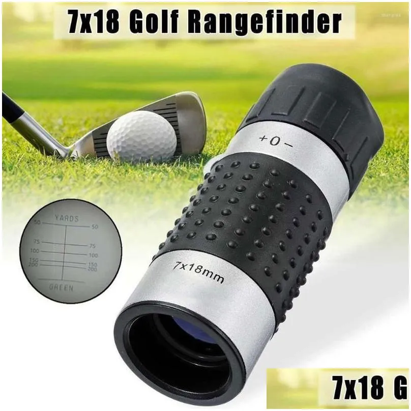 Golf Training Aids Optic Telescope Range Finder Scope Yards Measure Roette Meter Rangefinder Distance Outdoor Monocar E8B9 Drop Deliv Dh3Ge