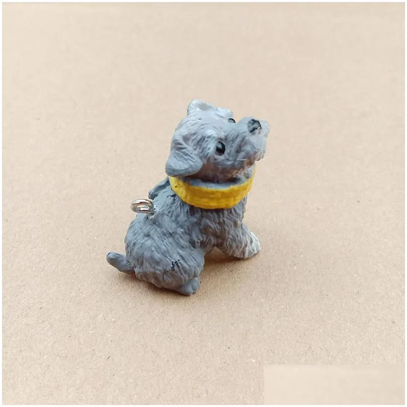 Charms 30-50Mm Fashion Craft Animal Jewelry Resin 3D Pet Dog Puppy For Keychain Making Pendants Hanging Handmade Diy Material1 Drop D Dhcsf