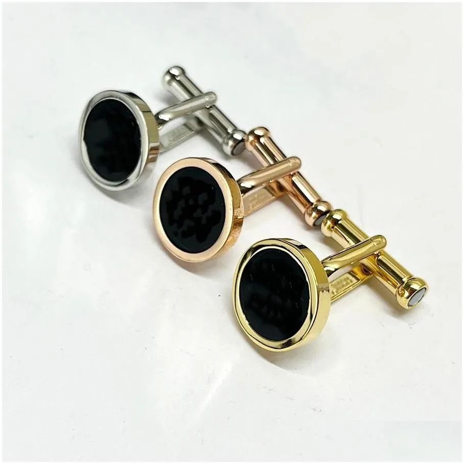 luxury cuff links for men high quality classic french shirt cufflink with box