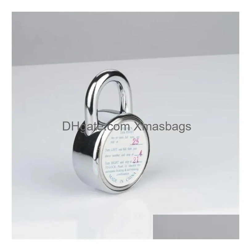 zinc alloy lock hardened steel shackle dial combination luggage locker turntable passwords padlock gym closet safe disc password locks