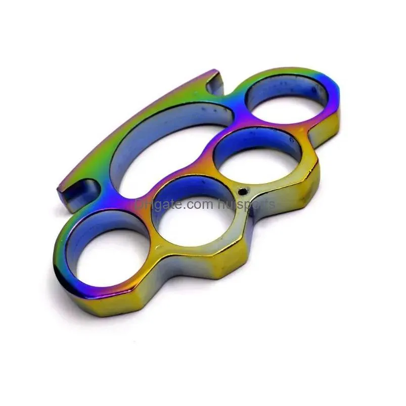 weight about 154g chromatic colour thick steel brass knuckle dusters self defense personal security women