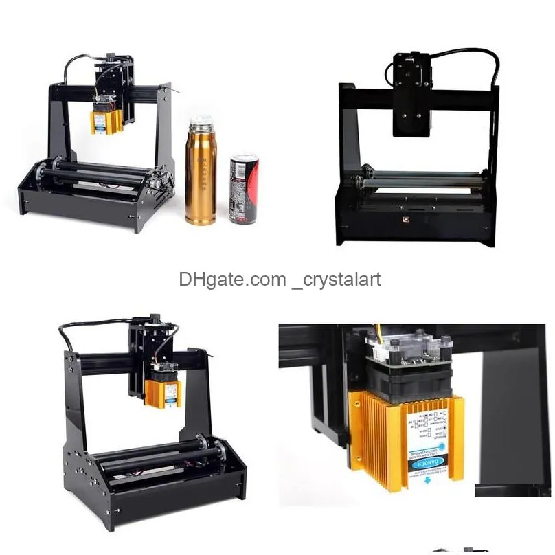 Electric Trimmers Diy Cylindrical Cnc Laser Engraving Hine For Bottles With 15W Can Work Stainless Steel Drop Delivery Mobiles Mot Dhfr0