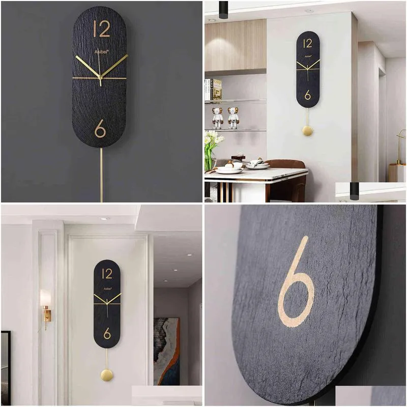 battery bedroom wall clocks big black numbers pendulum wall clocks minimalist design horloge murale house accessories oc50gz h1230