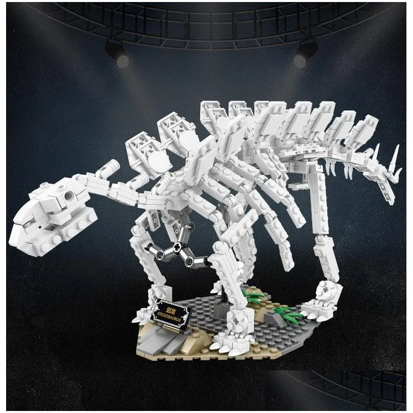 dinosaur toy jurassic world party luminous skeleton model kit build block decoration jurassic small particle jurassic block lepin christmas dinosaur toy for