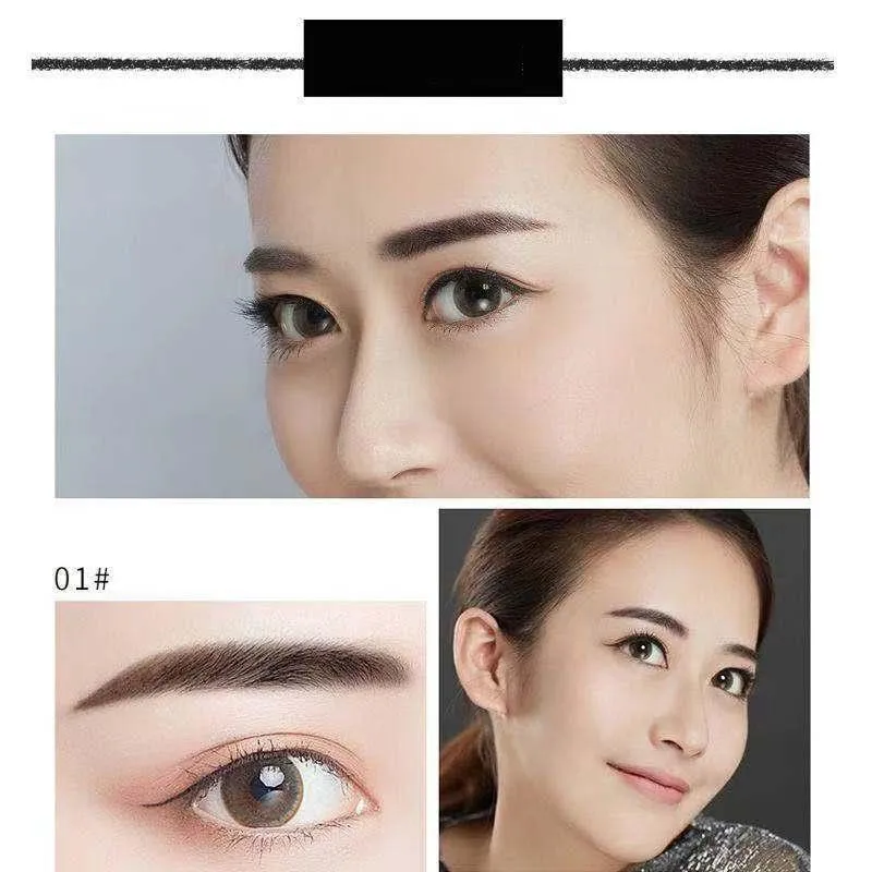 qishi beauty tattoo special flat head line eyebrow pencil waterproof sweat is not easy to decolorize lasting can be whitened beginner female