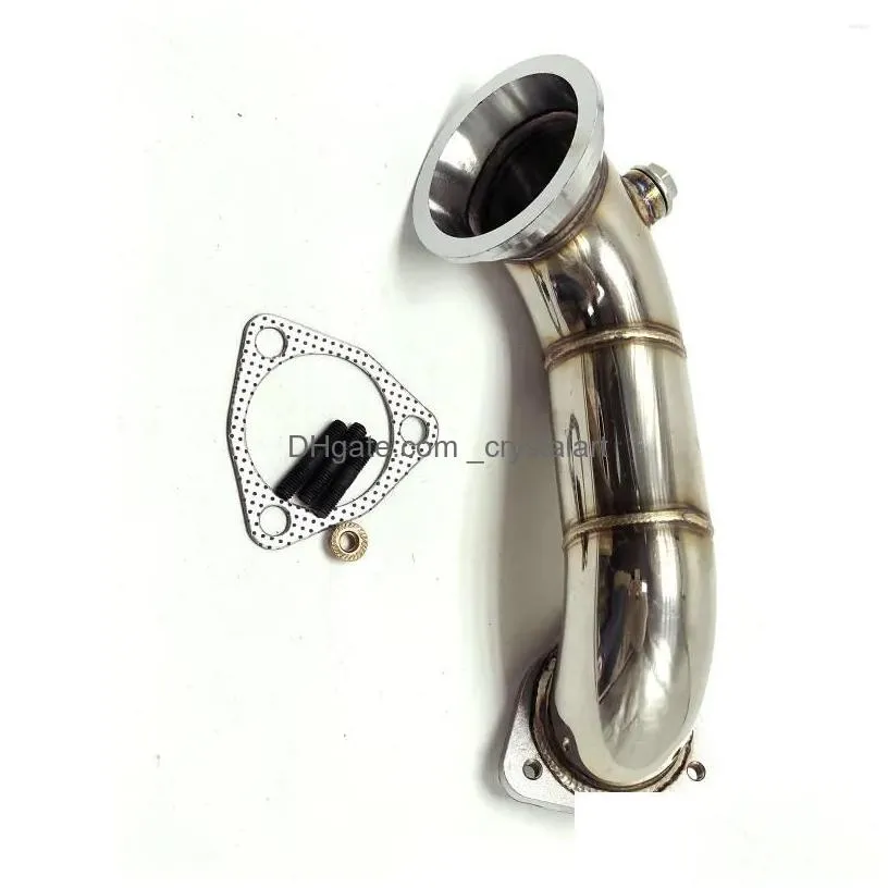 Manifold & Parts Manifold Parts 3 Stainless Steel Catless Exhaust Downpipes For 2008-2010 535I 535Xi N54 Twin Turbo 3.0L E60 Rwd Awd D Dho3L