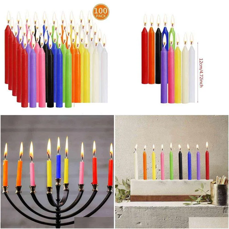 Assorted Mini Taper Candles, Unscented Set Of 100 For Spells Assorted Mini Taper Candles, Unscented Set Of 100 For Spells