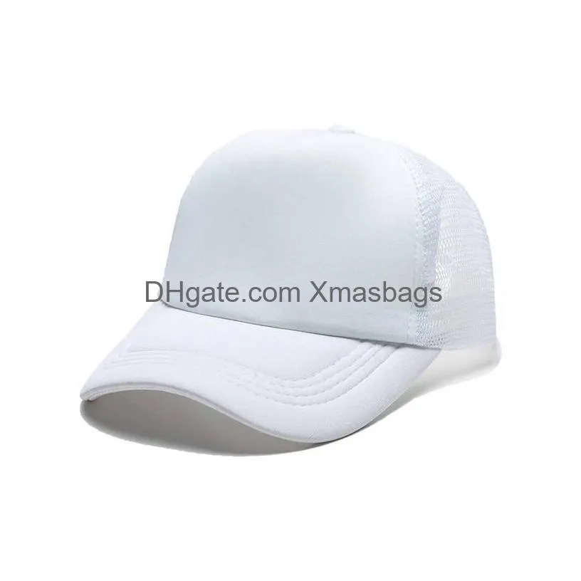 sublimation blank thermal transfer 23 color trucker hats adult mesh blanks snapback women and men party hats inventory wholesale