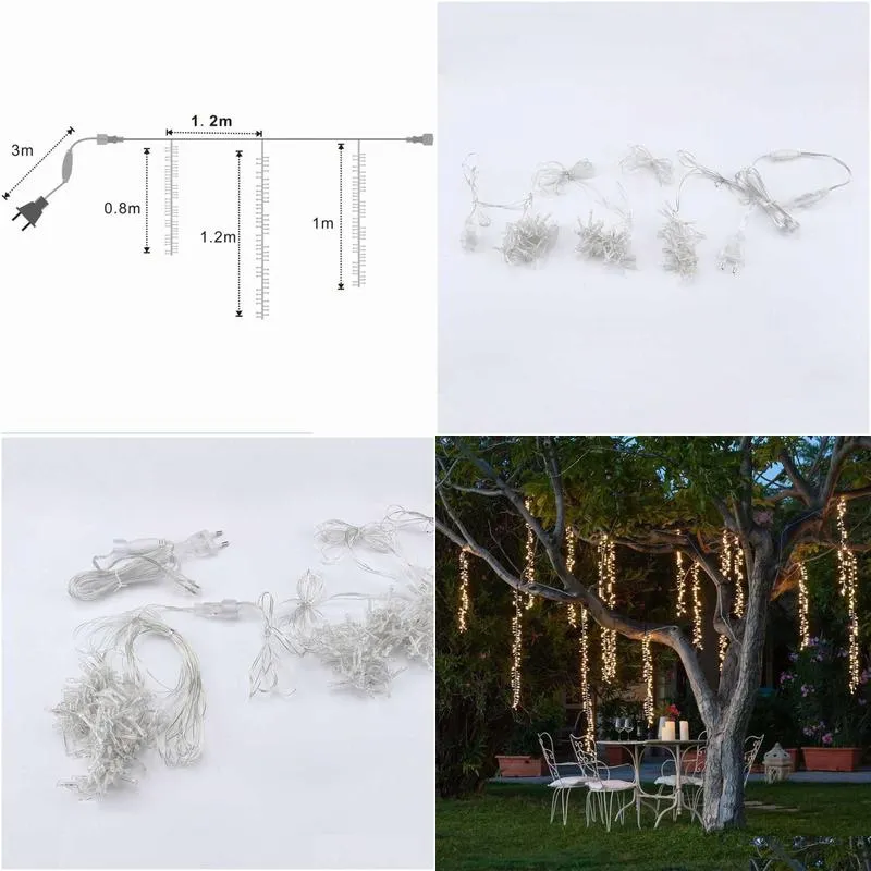 connectable led wedding string lights chirstmas fairy lights garland led outdoor for tree gardenparty street decoration y0720