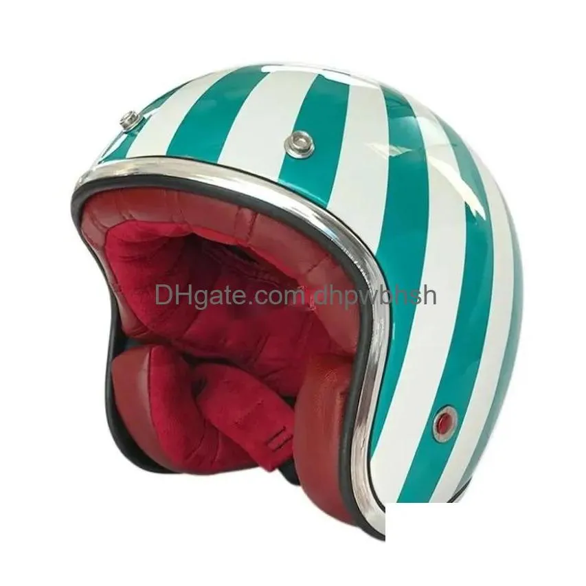 motorcycle helmets motocross masei ruby vintage helmet half open face abs casque 501 red drop delivery automobiles motorcycles accesso