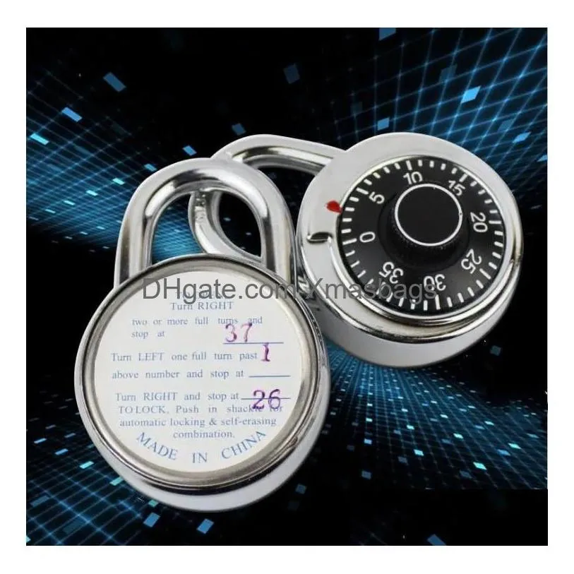 zinc alloy lock hardened steel shackle dial combination luggage locker turntable passwords padlock gym closet safe disc password locks