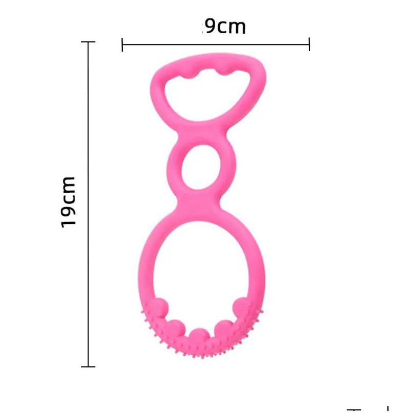  dhs dog teething chews toys paw print durable dogs iq puzzle chew for puppy small doggy teeth cleaning chewing toy tyre 7.5cm 3 colors