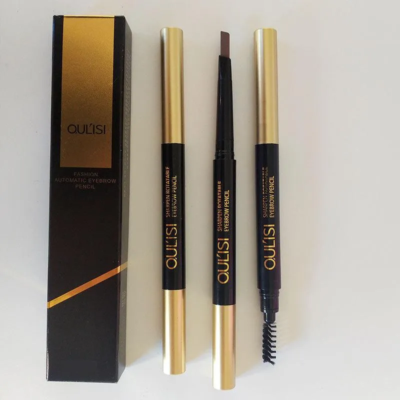 with replacement tip olis gold tube double head eyebrow pencil rotation is not easy to decolorize female beginners