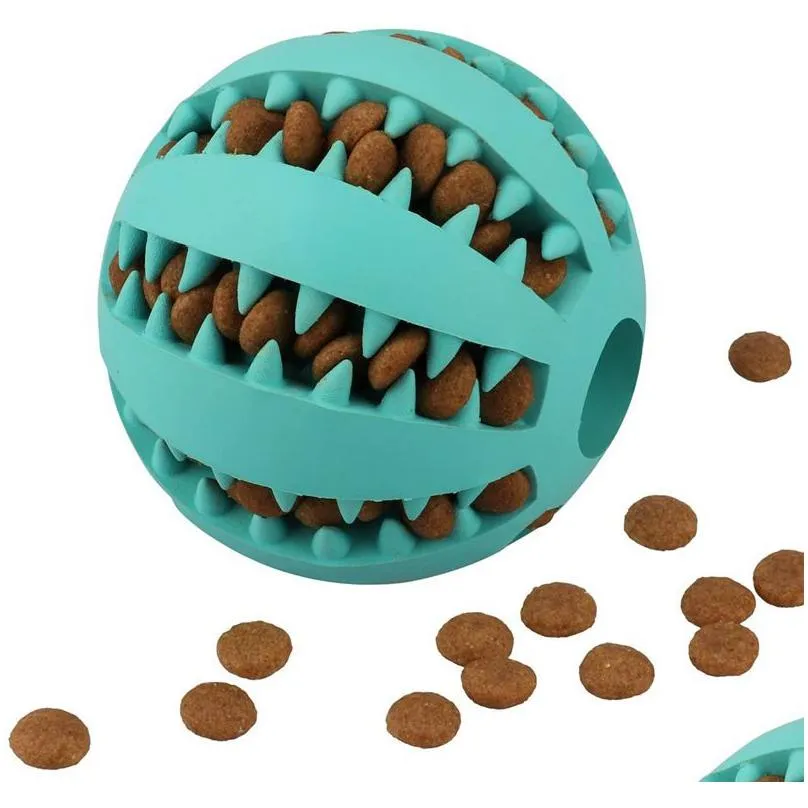 dog teething toys balls durable dogs iq puzzle chew for puppy small large doggy teeth cleaning chewing playing treat dispensing 7cm 5colors