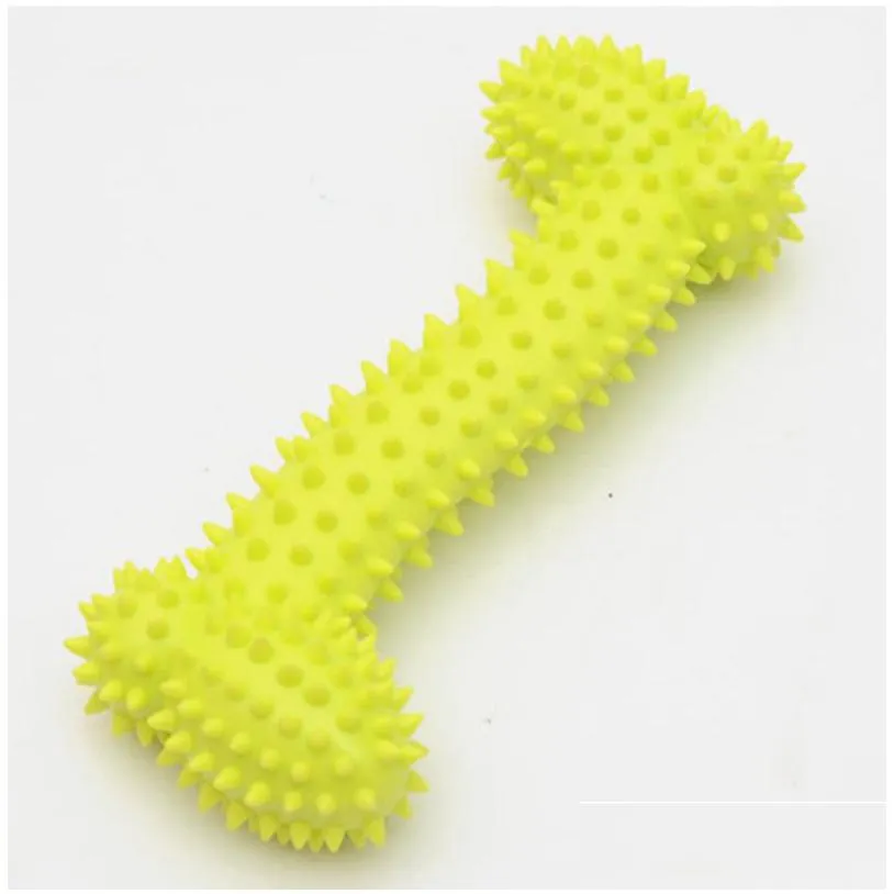 pet toys lovely rubber pet dog bone bite resistant teeth cleaning chew toy 3 bright colors fashion
