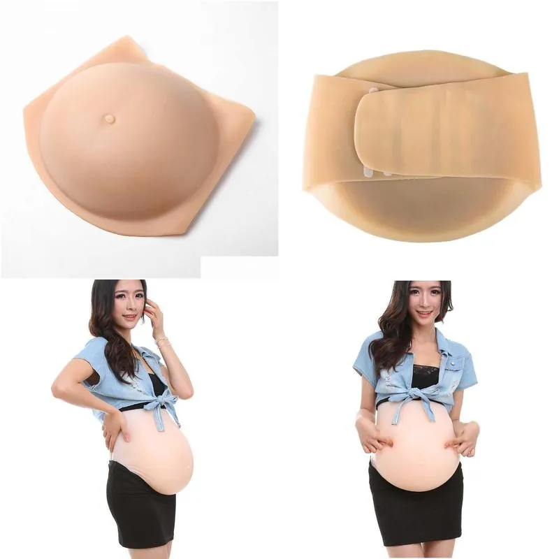 other fashion accessories hollow silicone false belly studio actor plays pregnant womans pregnancy skin imitation 0wtg