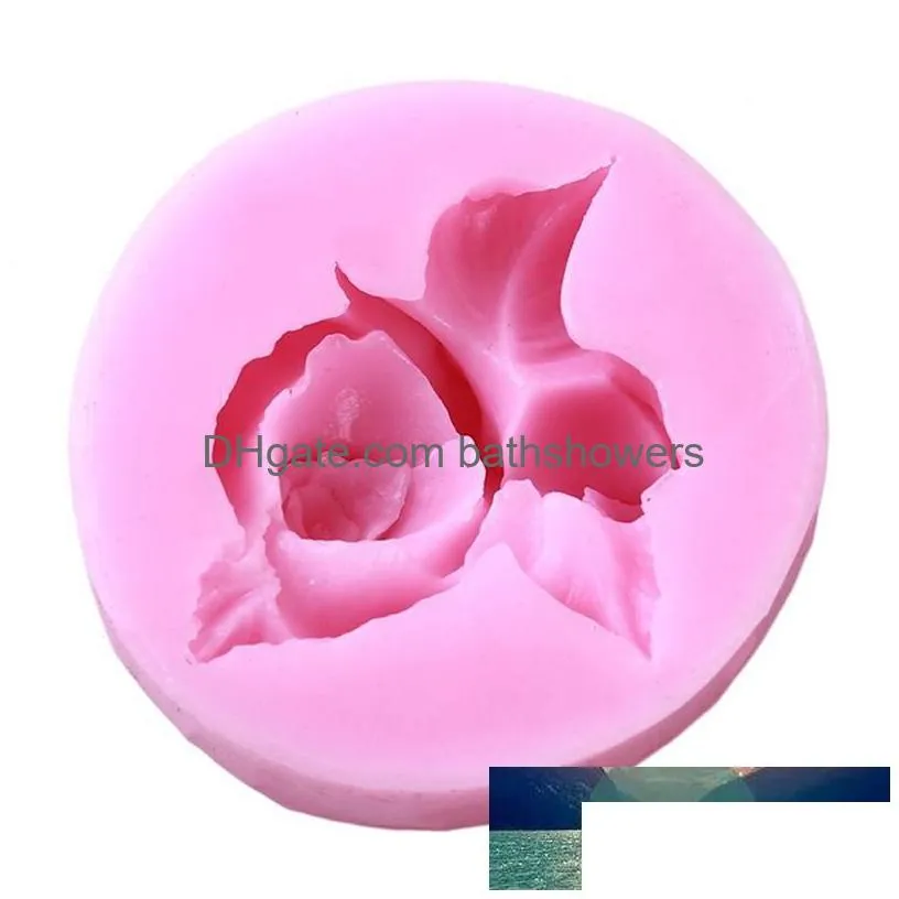 Chrysanthemums Rose Flower Sile Molds Fondant Soap Cake Mold Cupcake Jelly Candy Chocolate Decoration Baking Tool Mod Drop Delivery Dhlxz