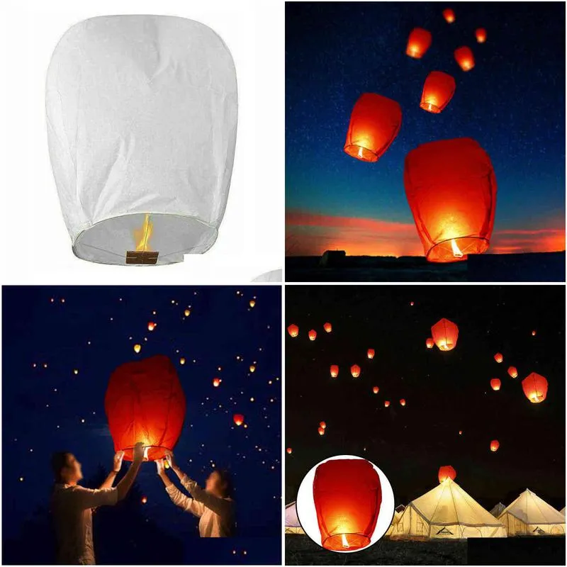 10-30pcs chinese paper sky flying ing lanterns fly candle lamps ing light christmas party wedding festival decoration r231128