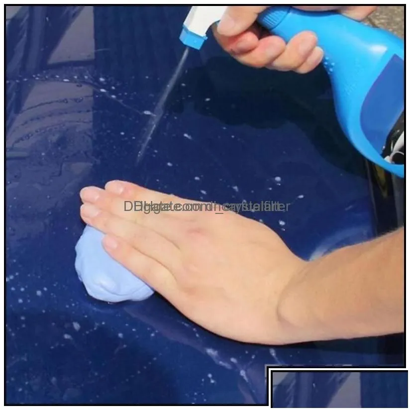 Car Sponge Magic Clean Clay Bar Blue Cleaning Detail Care Tool Sludge Washing Mud Washercar Drop Delivery Mobiles Motorcycles Mobi Dhxkf