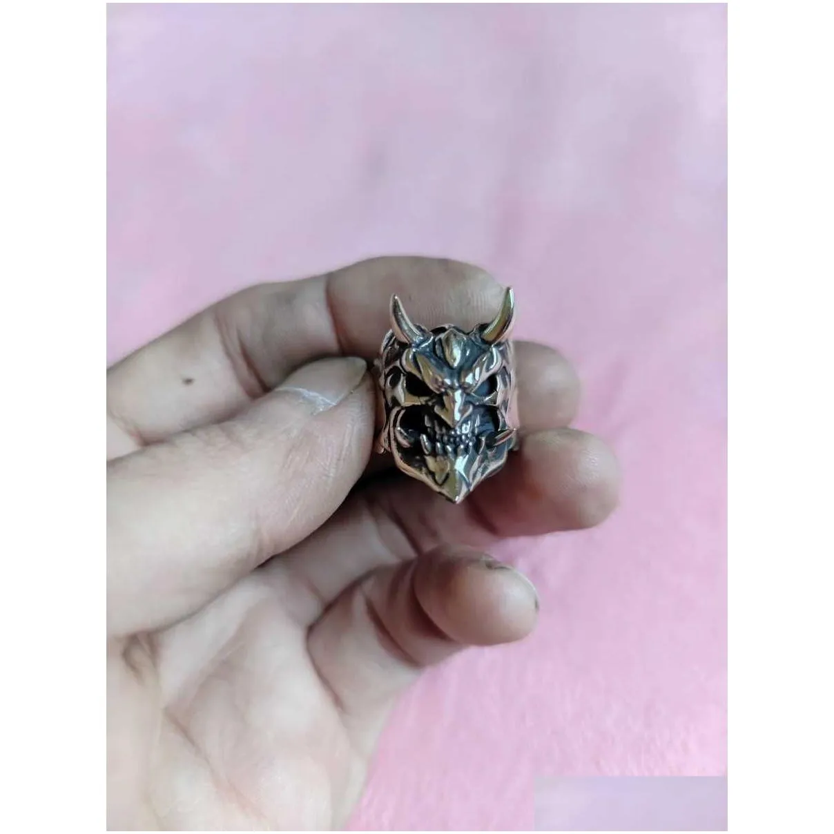 ring prajna mask ghost king skull trendy man personality selfdefense wolf middle index finger live opening hip hop zuxk727