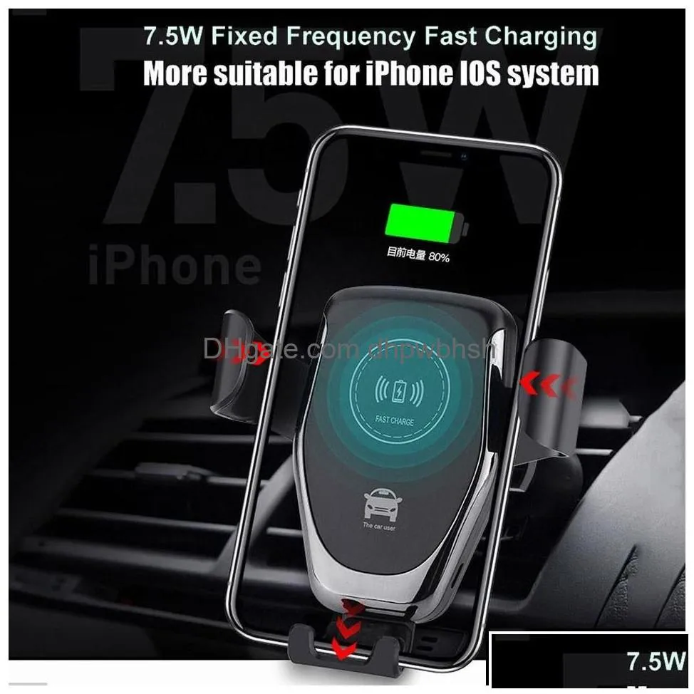 car  matic qi wireless mount for phone xs max xr x 8 10w fast charging holder s10 s9 drop delivery mobiles motorcycles electro