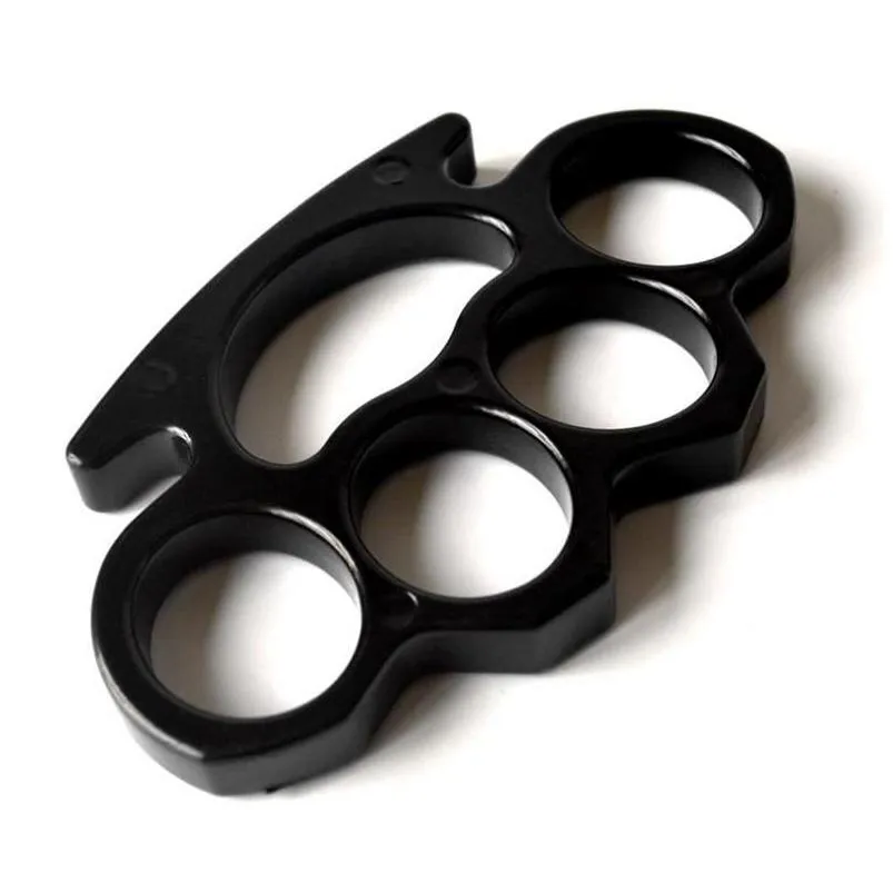 brass knuckles mticolor thickened metal knuckle duster four finger tiger outdoor cam safety defense pocket edc tool drop delivery spor