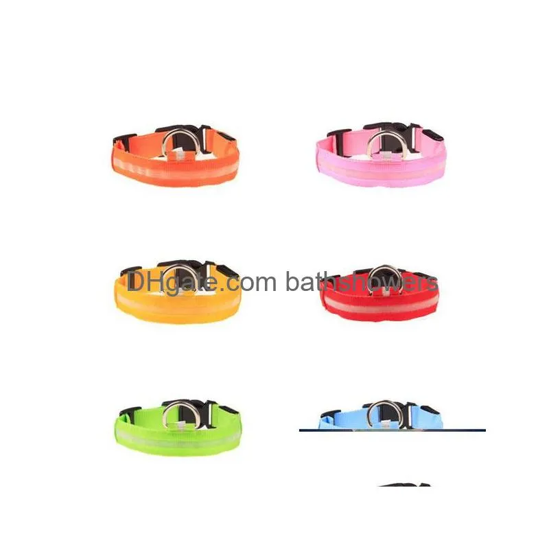 Leashes New Transer Creative Safety Pet Collar For Lighted Up Nylon Led Dog Advanced Glow Necklace Drop Ot26 P40 Drop Delivery Dhlyw