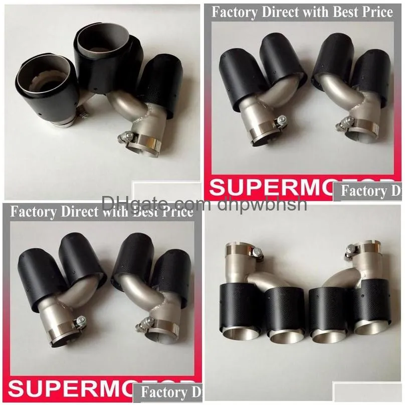 exhaust pipe one pair in 6m out 89mm h style ak matte carbon exhausts akrapovic car pipes tail tip drop delivery automobiles motorcycl