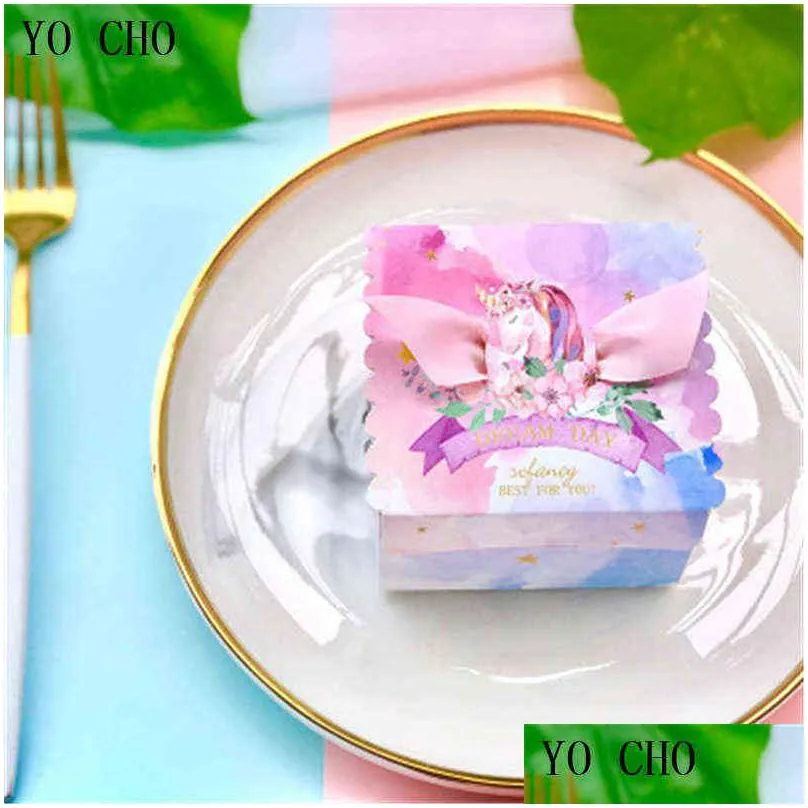 yo cho 5pc lovely candy box gift bags upscale wedding favor package birthday party favor bag baby shower angel gift box supplies h1231