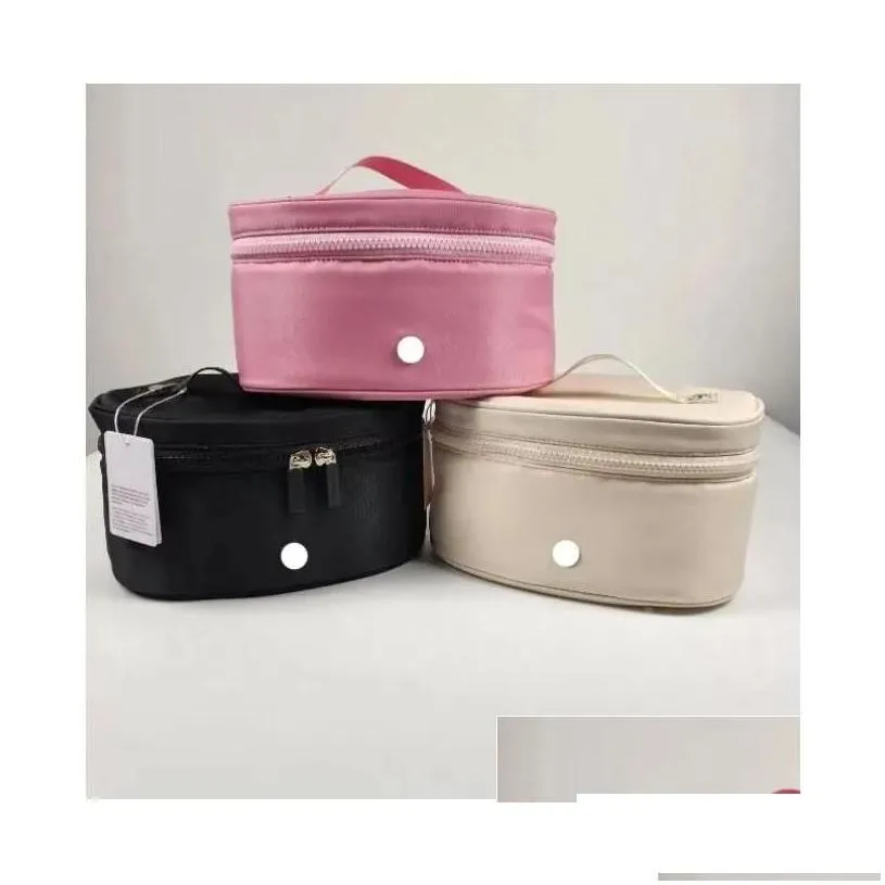 outdoor bags lu womens makeup bag top handle oval access stuff sacks cosmetic luxury lemon mini pochette square designer vintage nylon