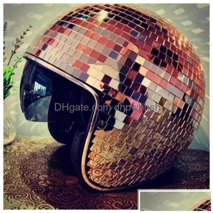 motorcycle helmets disco ball helmet unique cool stunning drop delivery automobiles motorcycles accessories dh3hs