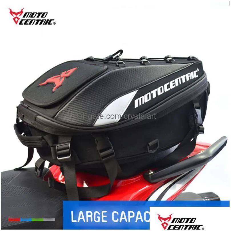 motocentric motorcycle tail bag waterproof multi-functional rear bags high capacity reflective motorcycle rider helmet backpack