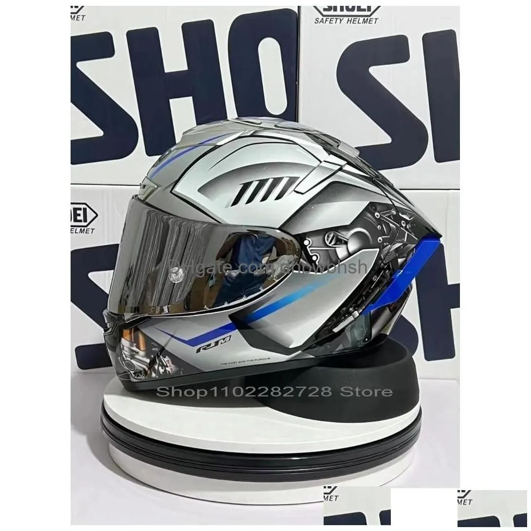 motorcycle helmets shoei x14 helmet x-fourteen yzf-r1m special edition sier fl face racing casco de motocicleta drop delivery automobi