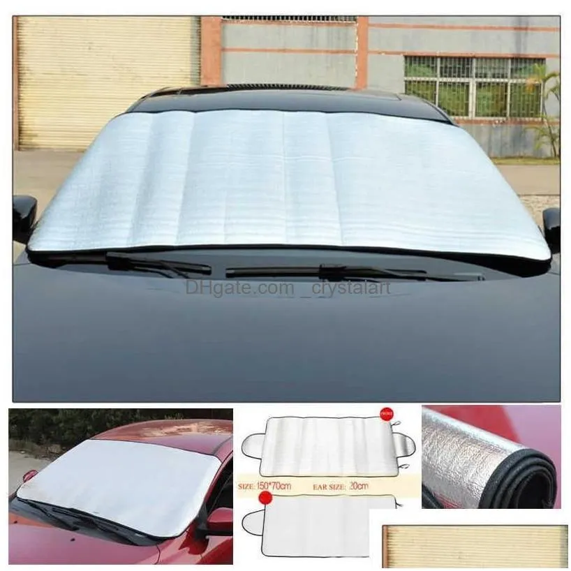 Car Sunshade 147X70Cm Windsn Er Window Sn Sunlight Frost Ice Snow Dust Protector Drop Delivery Mobiles Motorcycles Interior Access Dhf06