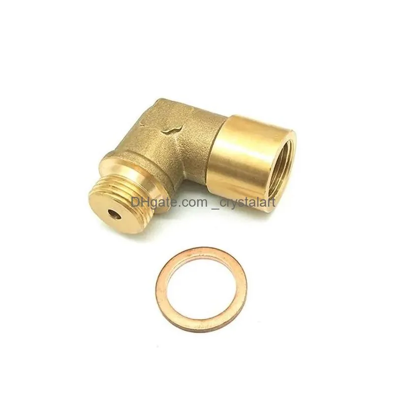 Vehicles & Accessories Vehicles Accessories Brass O2 Sensor Spacer Cel 90 Degree Oxygen Extender Lambda Small Hole Check Engine Light Dhusr