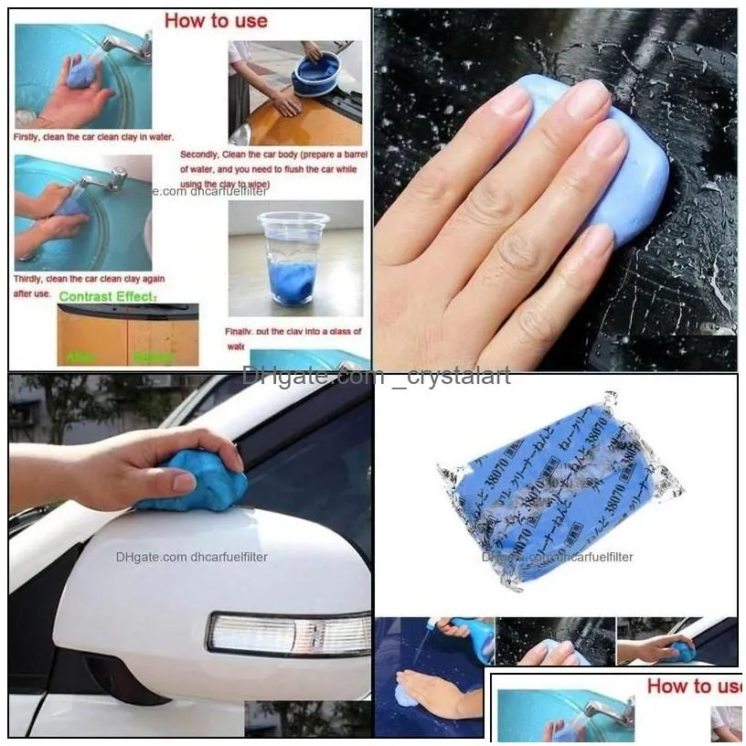 Car Sponge Magic Clean Clay Bar Blue Cleaning Detail Care Tool Sludge Washing Mud Washercar Drop Delivery Mobiles Motorcycles Mobi Dhxkf