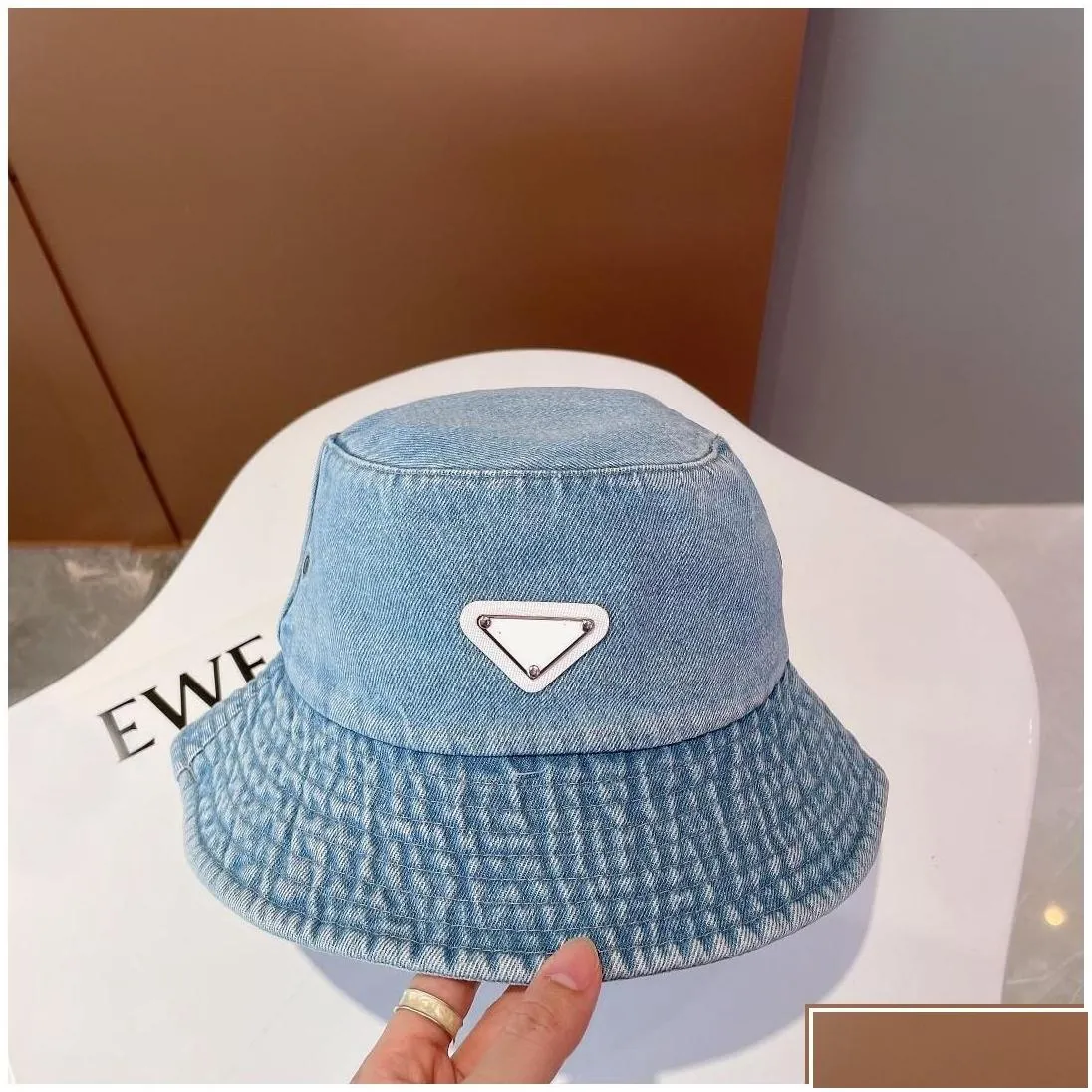 wide brim hats women luxury designer p woman washed and aged  bucket hat 22ss autumn casquette man drop delivery fashion accesso