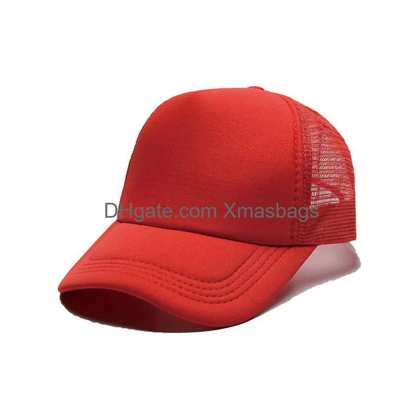 sublimation blank thermal transfer 23 color trucker hats adult mesh blanks snapback women and men party hats inventory wholesale