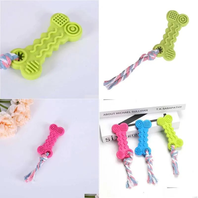 dog toys chews 1pc tpr dog toys bite resistant chew toys puppy molar teeth cleaning stick interactive teddy toy ball dog training pet