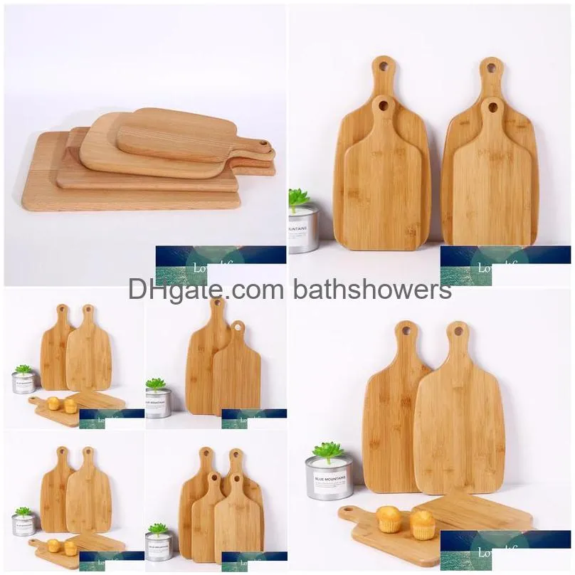 Wholesale Custom Portable Kitchen Eco Friendly Bamboo Cutting Board For Drop Delivery Dhi9R